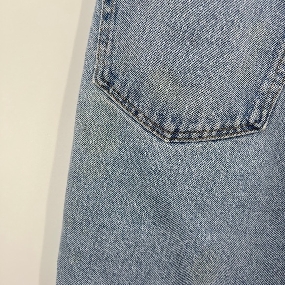 Vintage Wrangler Denim Dad Shorts Mid Rise Light Wash Men's 38 Waist 100% Cotton - Picture 6 of 8